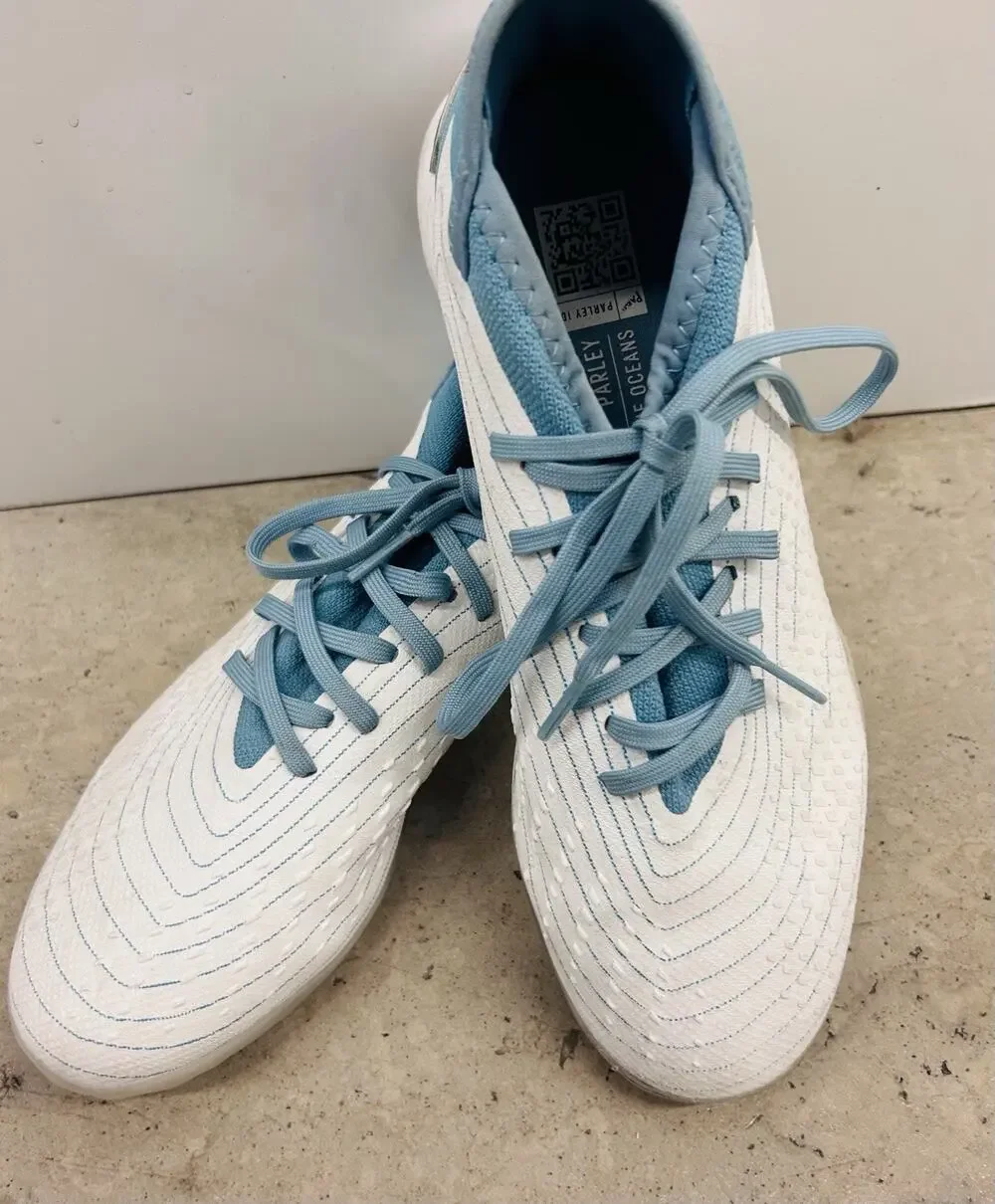 Adidas Mens Rare Predator Accuracy White Blue Soccer Cleats Size  6.5.